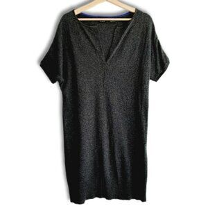 PRESS DRESS Fine Knit Soft & Comfy Sweater Tunic / Mini Dress Gray Sz S